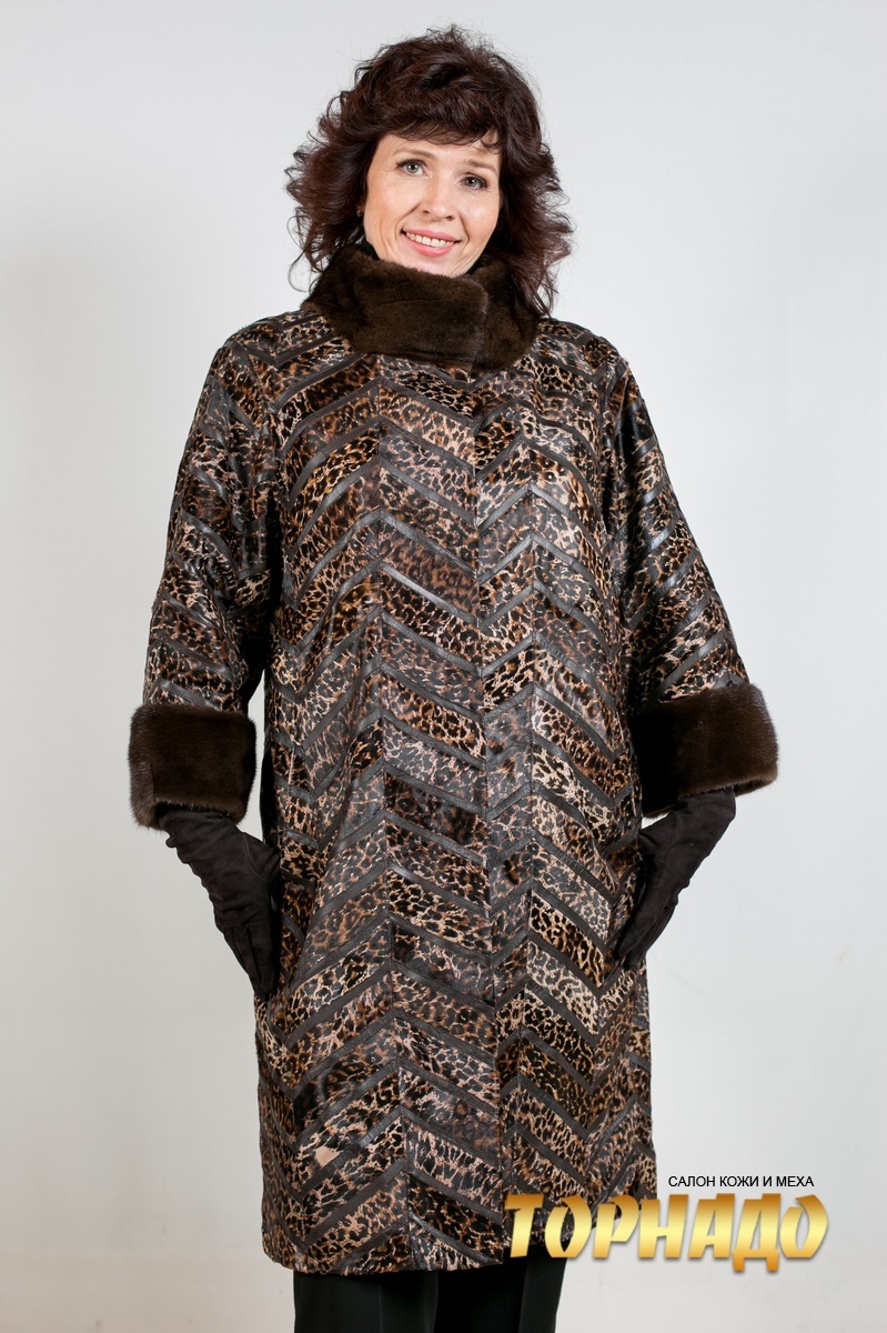 Женское меховое пальто. Артикул 21171.